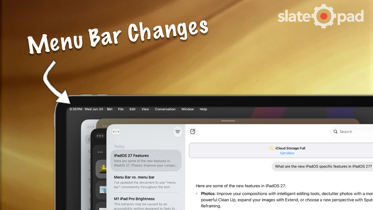 iPadOS 27 Rethinks the iPad Menu Bar