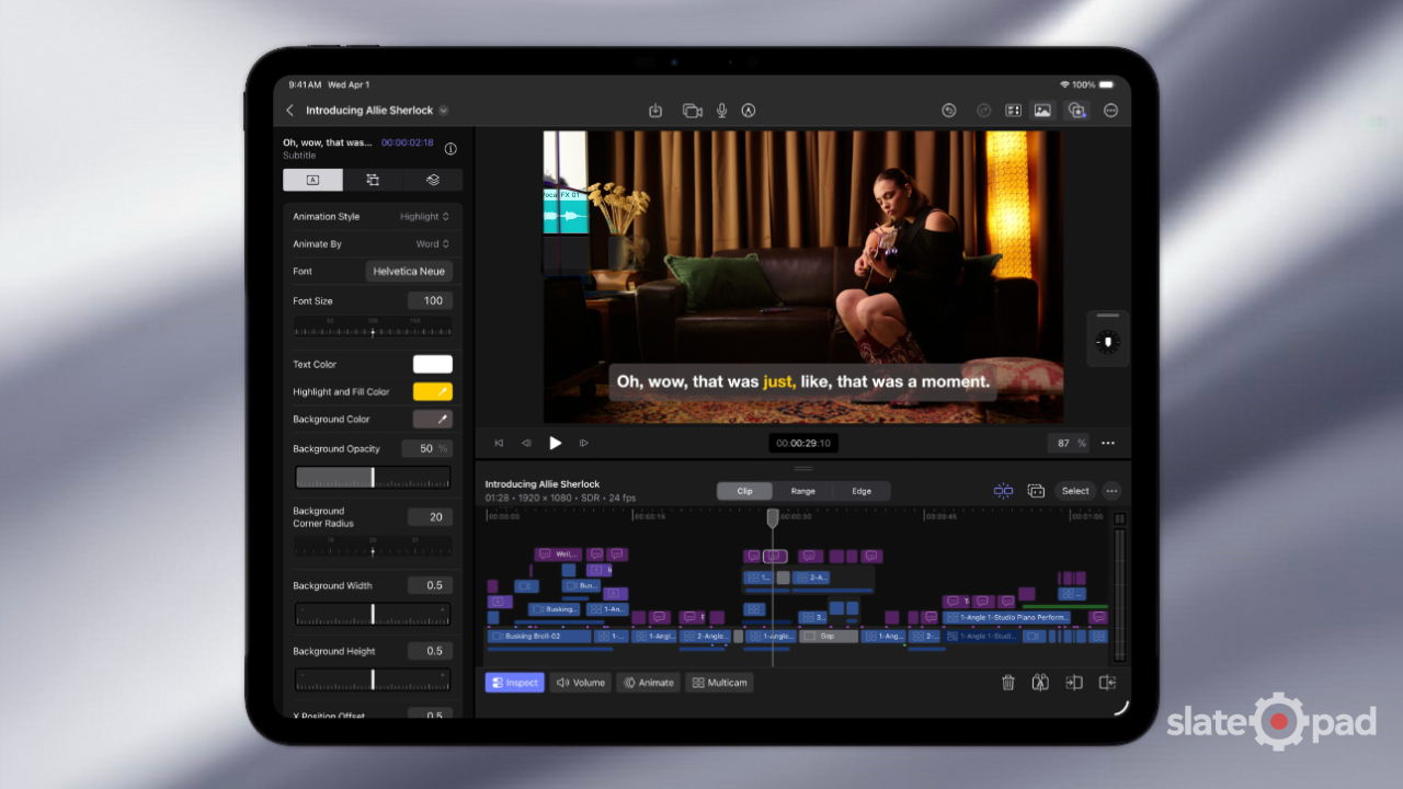 Final Cut Pro Adds AI Captions and More on iPad