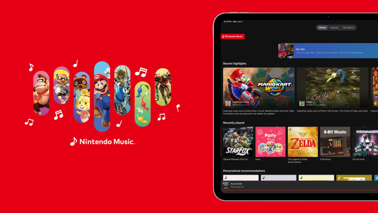 Nintendo Music App Gets iPad Support, CarPlay, and Web Browser Access