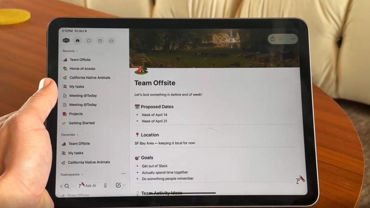 Notion for iPad is Finally Going Native